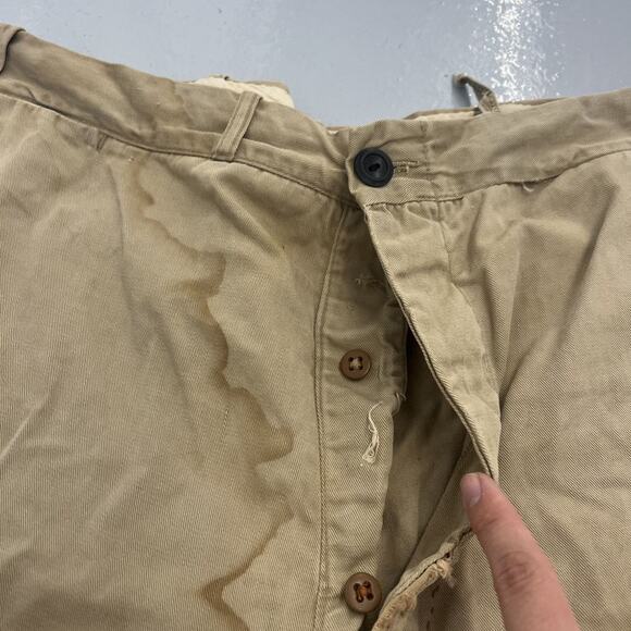 Vintage 50s Magnolia Tan Sanforized Sail Cloth Chinos 36x29 - Picture 3 of 6